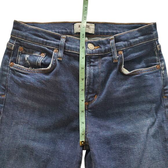 AGOLDE Sophie Mid Rise Skinny Dark Wash Blue Jeans Cabana Wash Size 26 Women's - Picture 13 of 16